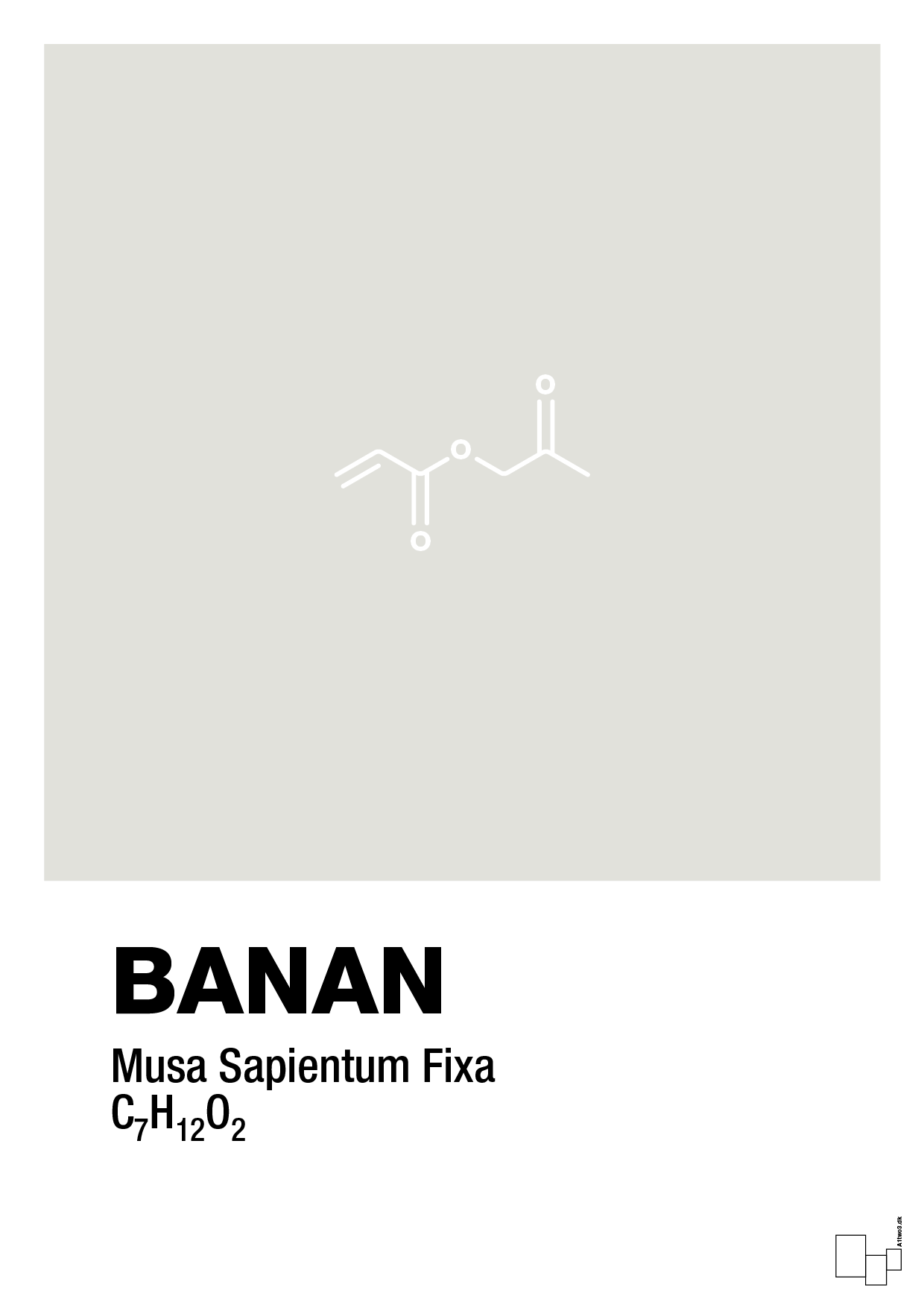 plakat: banan - painters white-Kemi-A1two3