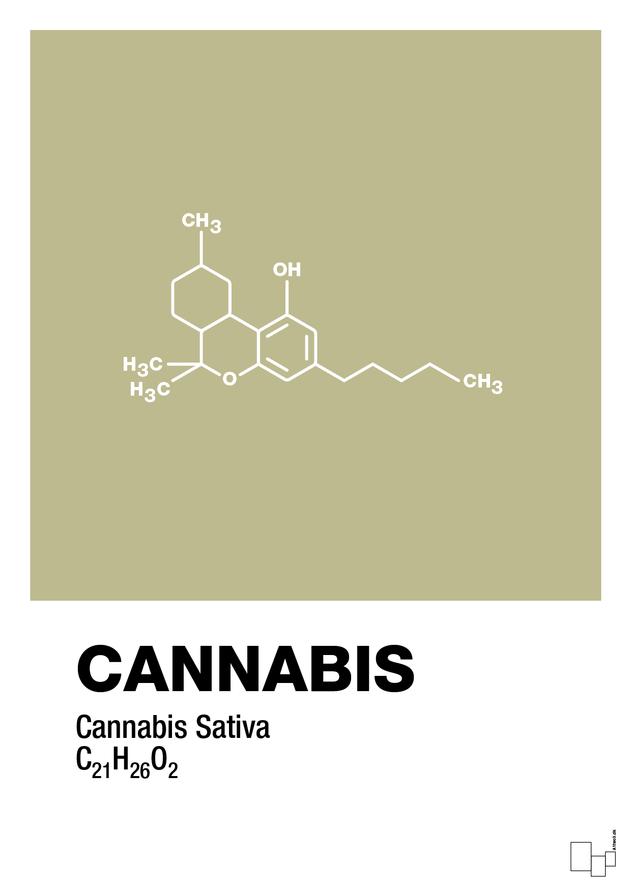 plakat: cannabis - back to nature-Kemi-A1two3