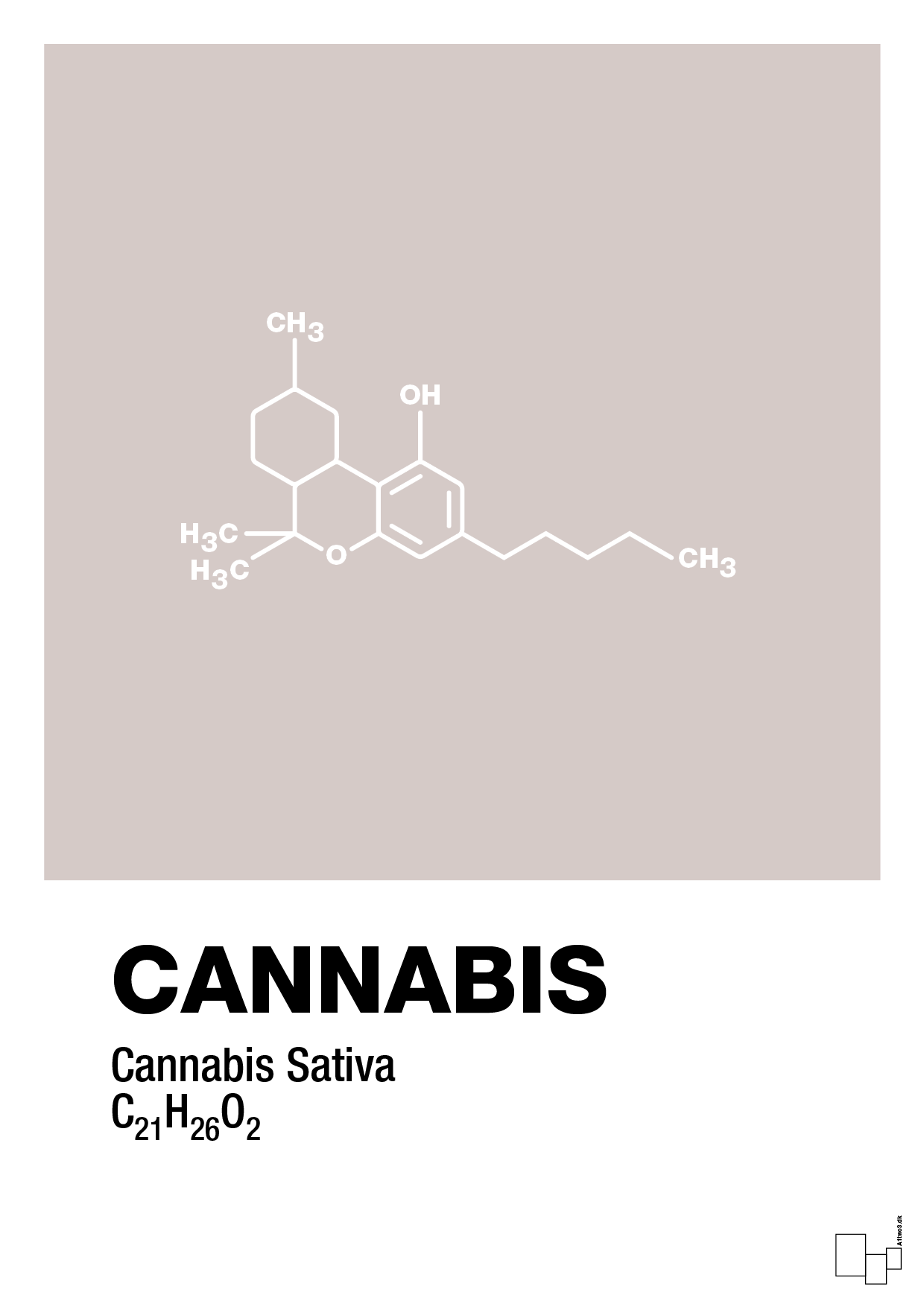 plakat: cannabis - broken beige-Kemi-A1two3