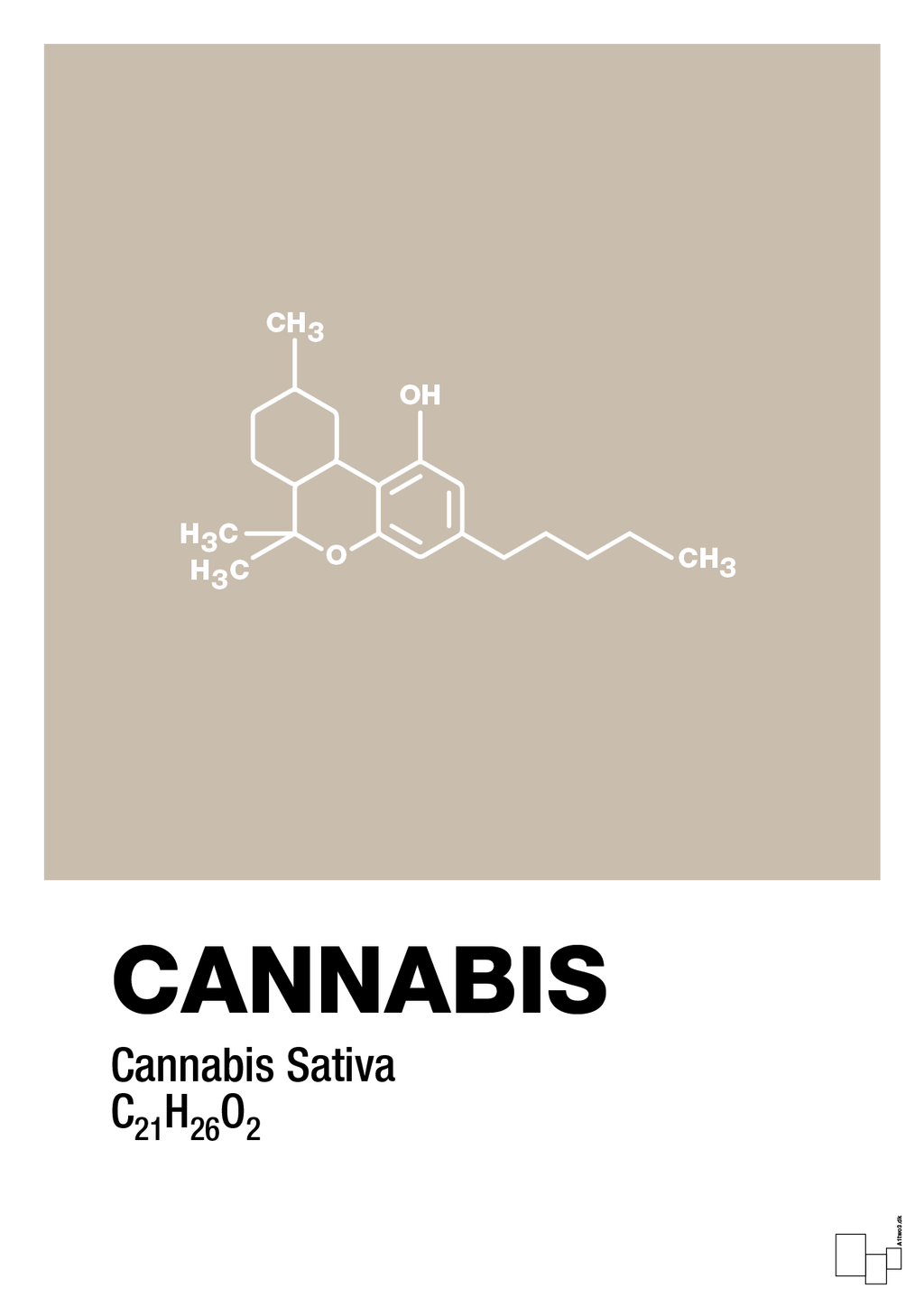 plakat: cannabis - creamy mushroom-Kemi-A1two3