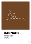 plakat: cannabis - dark brown-Kemi-A1two3