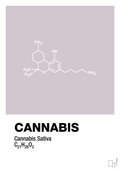 plakat: cannabis - dusty lilac-Kemi-A1two3