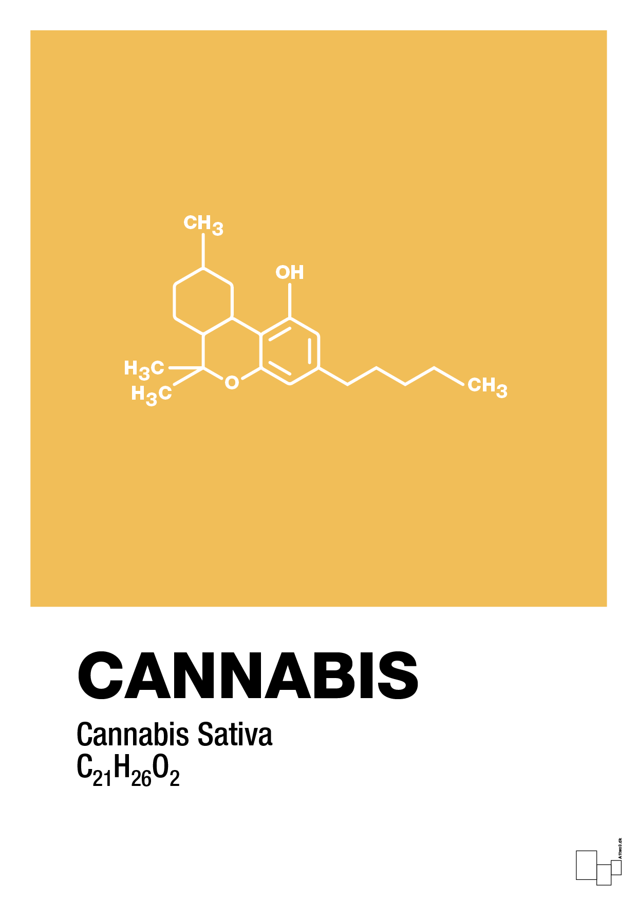 plakat: cannabis - honeycomb-Kemi-A1two3