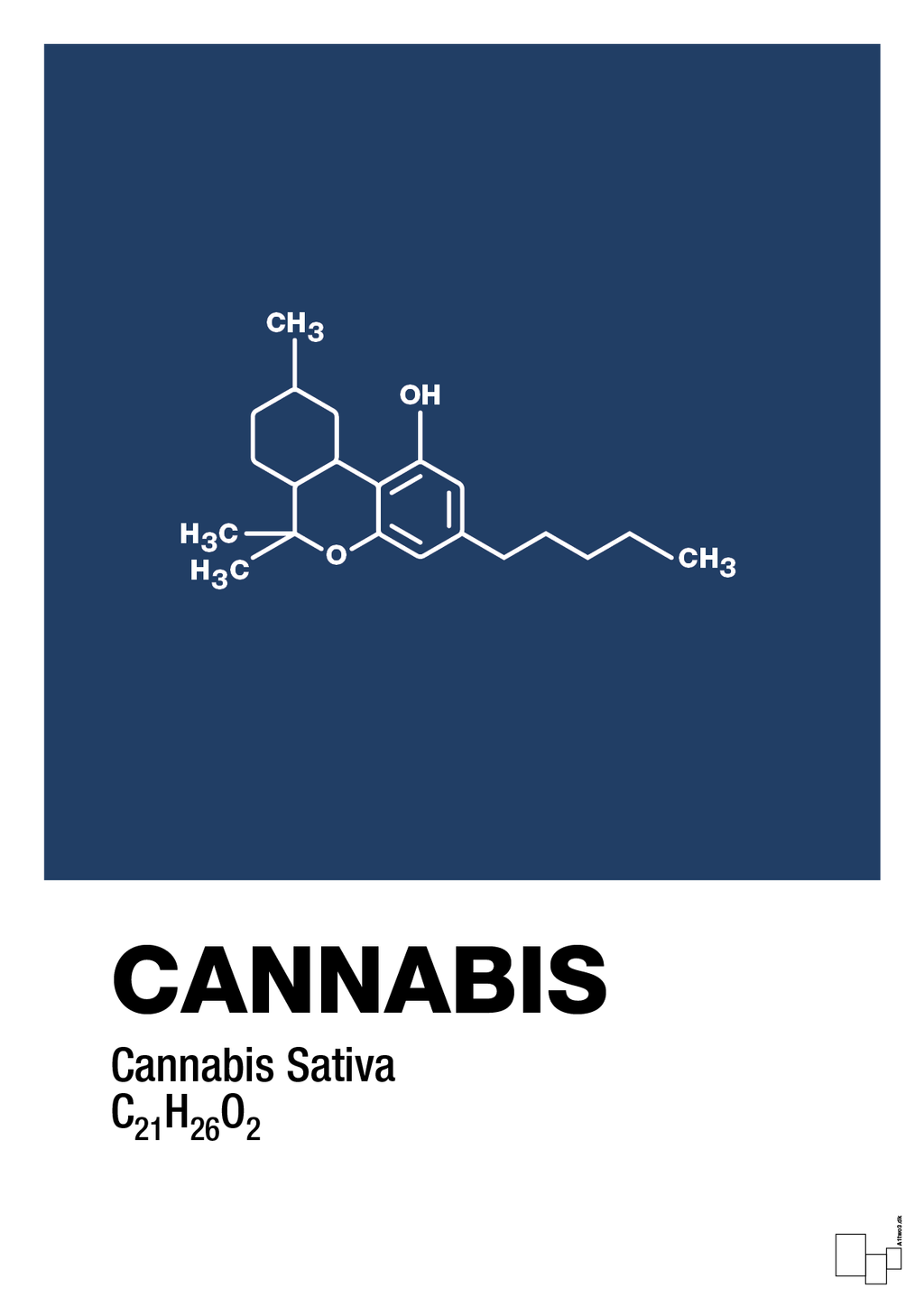 plakat: cannabis - lapis blue-Kemi-A1two3
