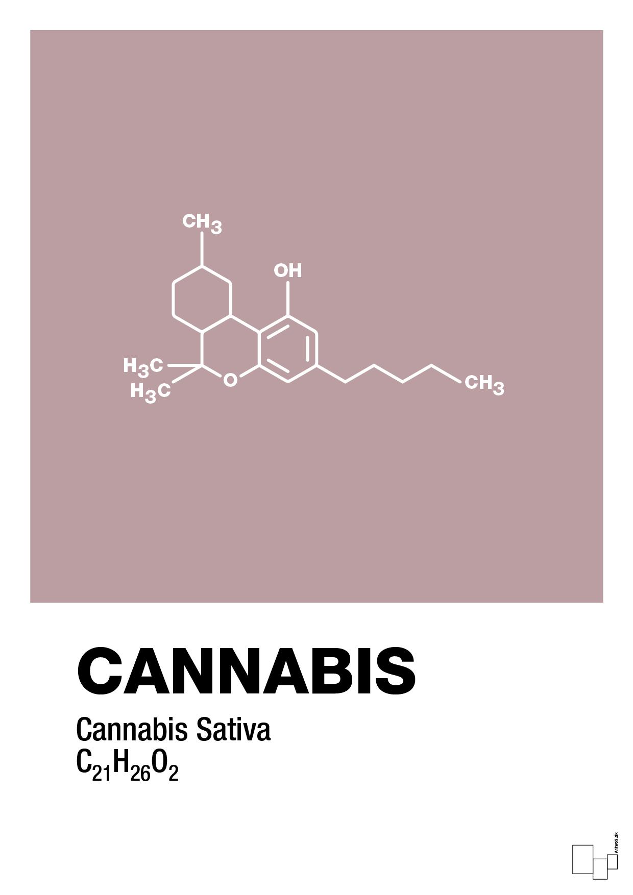 plakat: cannabis - light rose-Kemi-A1two3