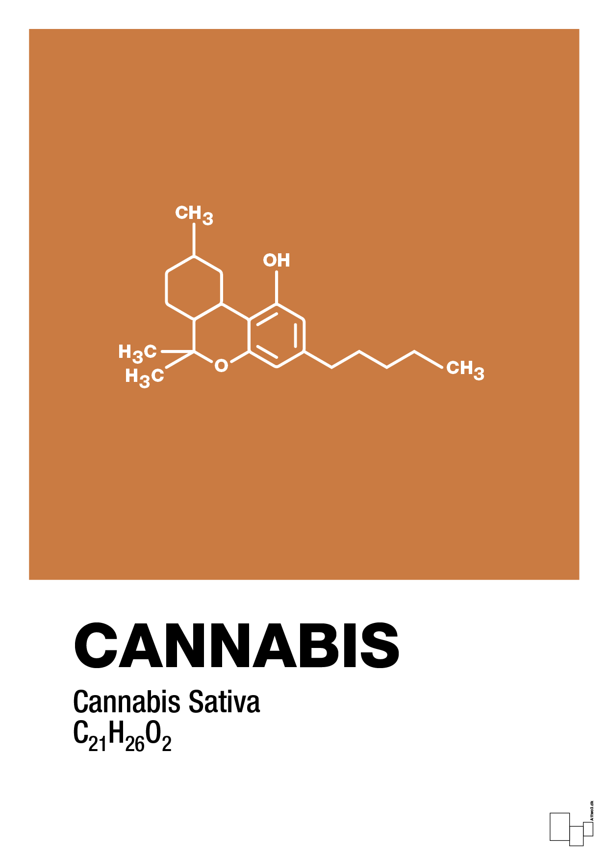 plakat: cannabis - rumba orange-Kemi-A1two3