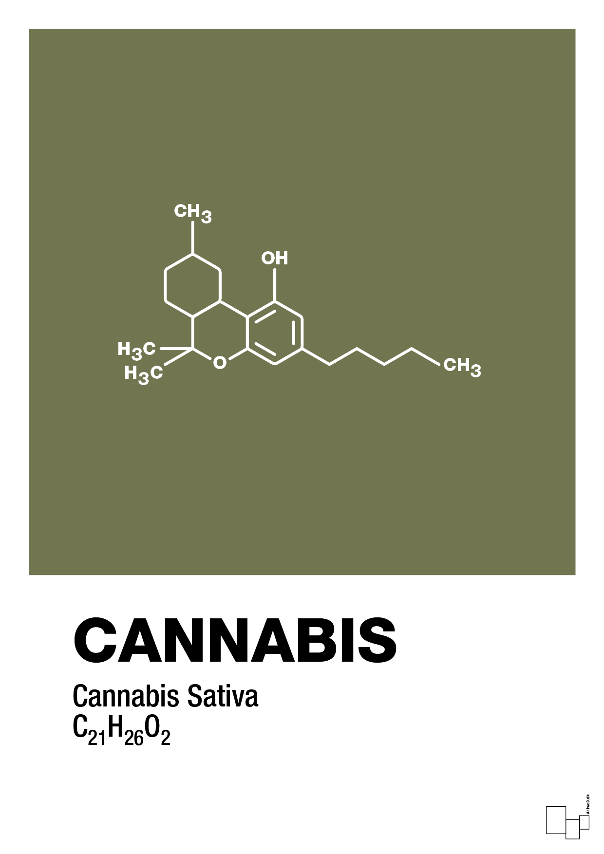 plakat: cannabis - secret meadow-Kemi-A1two3