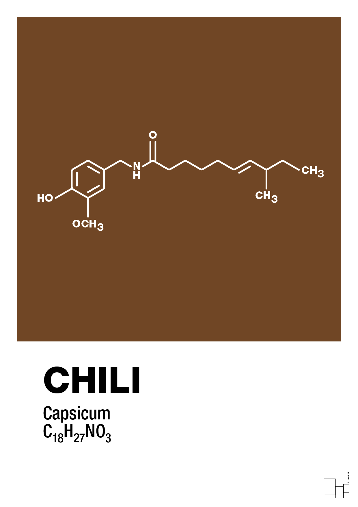 plakat: chili - dark brown-Kemi-A1two3