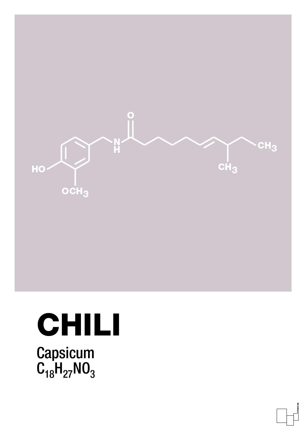 plakat: chili - dusty lilac-Kemi-A1two3