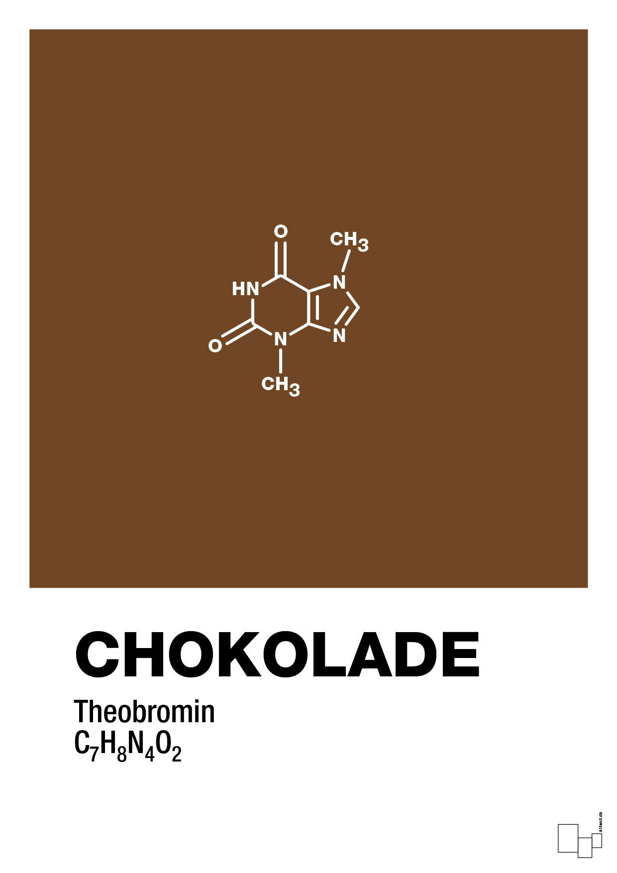 plakat: chokolade - dark brown-Kemi-A1two3