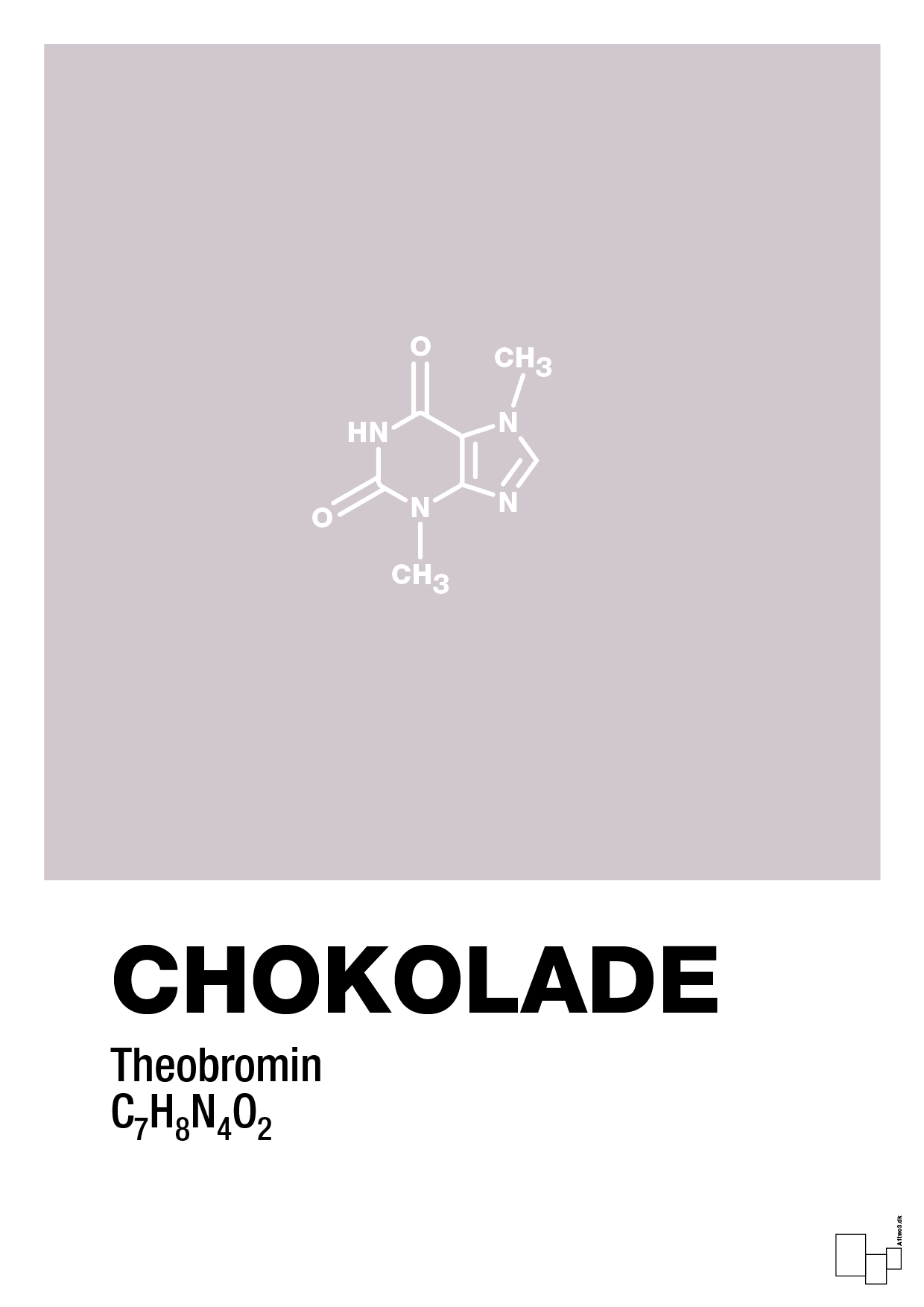 plakat: chokolade - dusty lilac-Kemi-A1two3