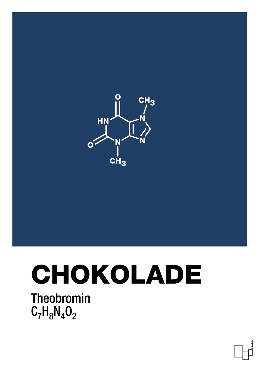 plakat: chokolade - lapis blue-Kemi-A1two3