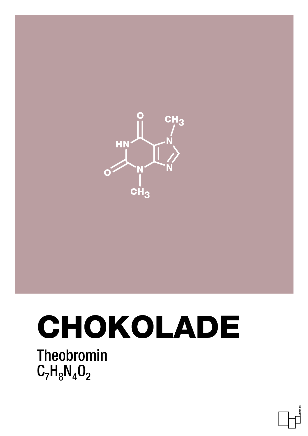 plakat: chokolade - light rose-Kemi-A1two3