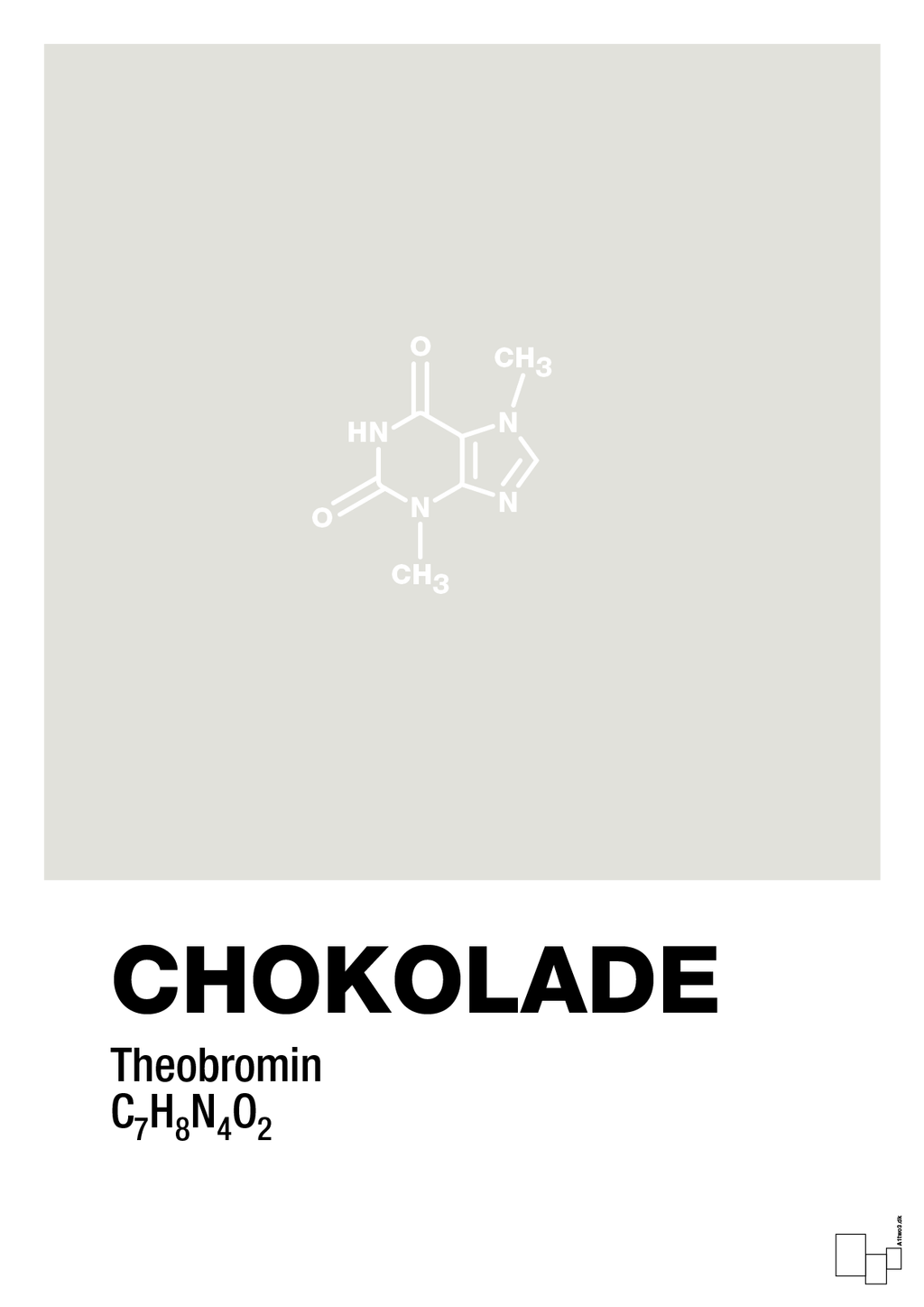 plakat: chokolade - painters white-Kemi-A1two3