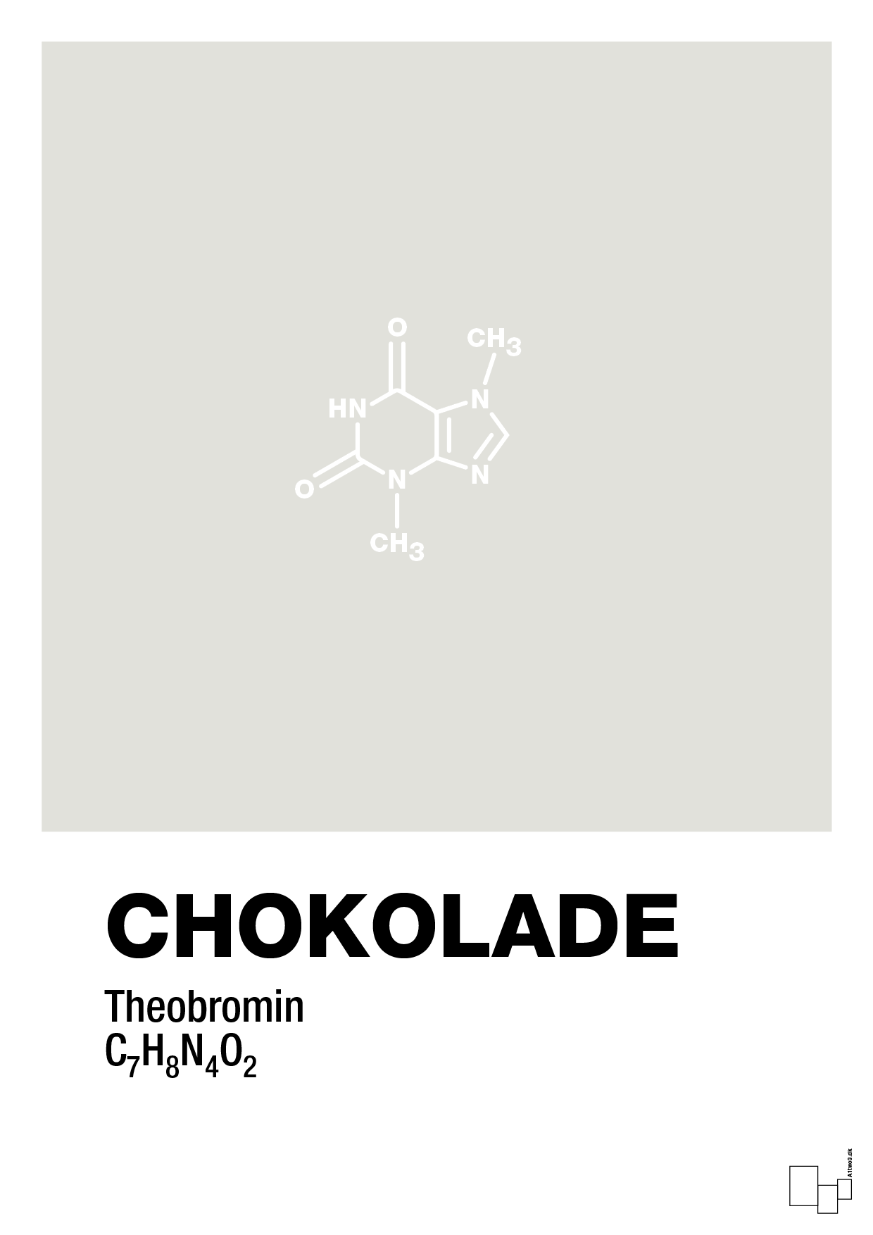 plakat: chokolade - painters white-Kemi-A1two3