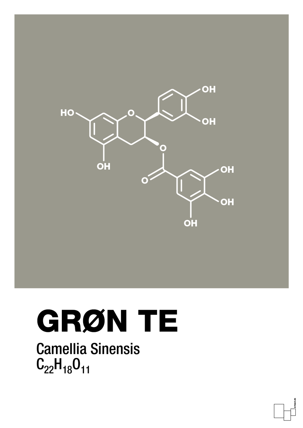 plakat: grøn te - battleship gray-Kemi-A1two3