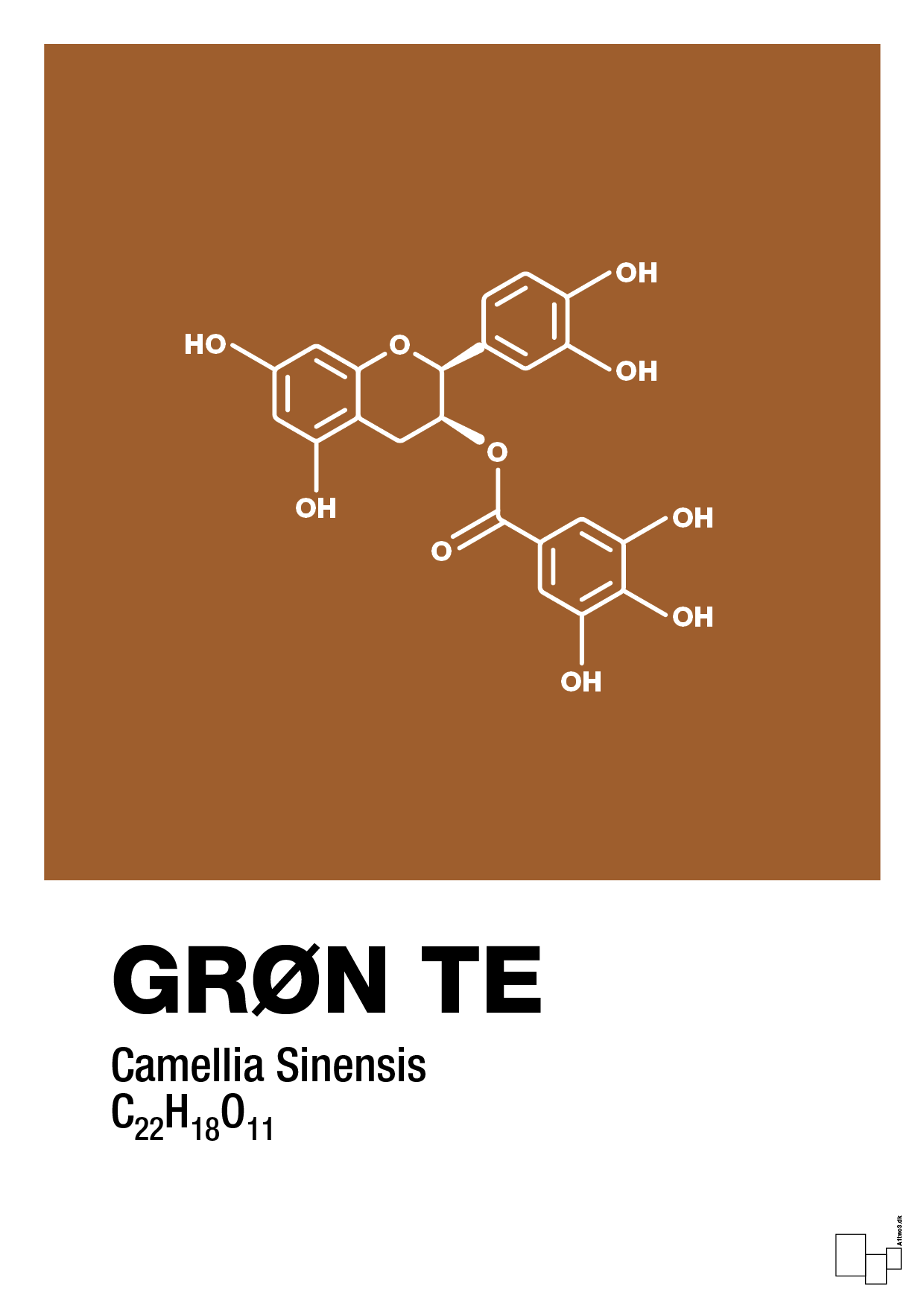 plakat: grøn te - cognac-Kemi-A1two3