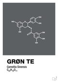 plakat: grøn te - graphic charcoal-Kemi-A1two3