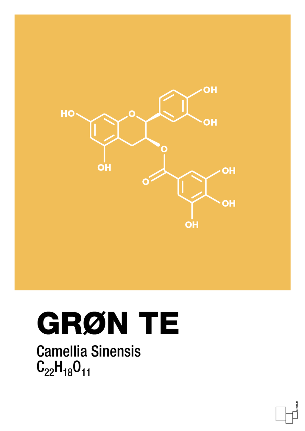 plakat: grøn te - honeycomb-Kemi-A1two3