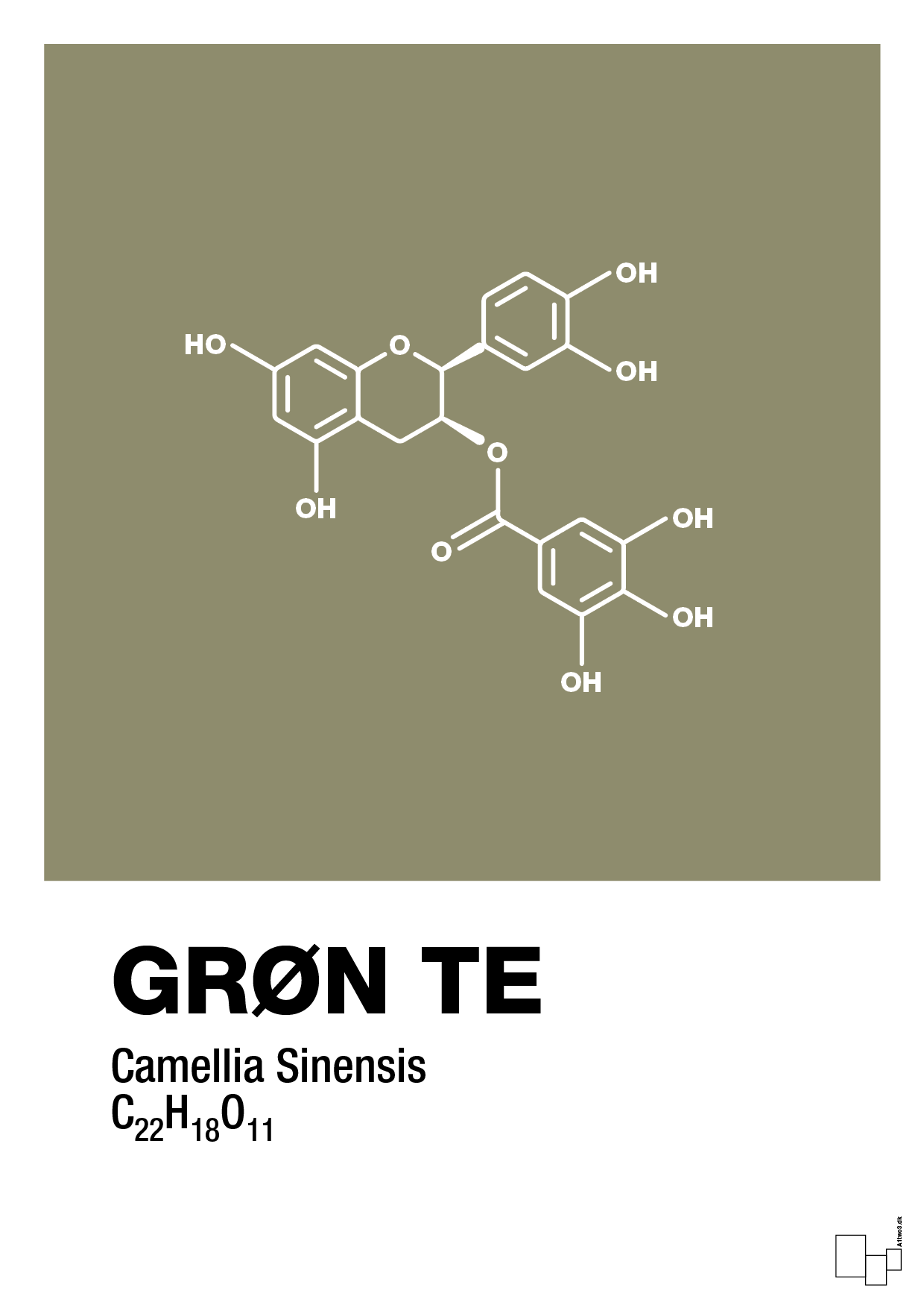plakat: grøn te - misty forrest-Kemi-A1two3