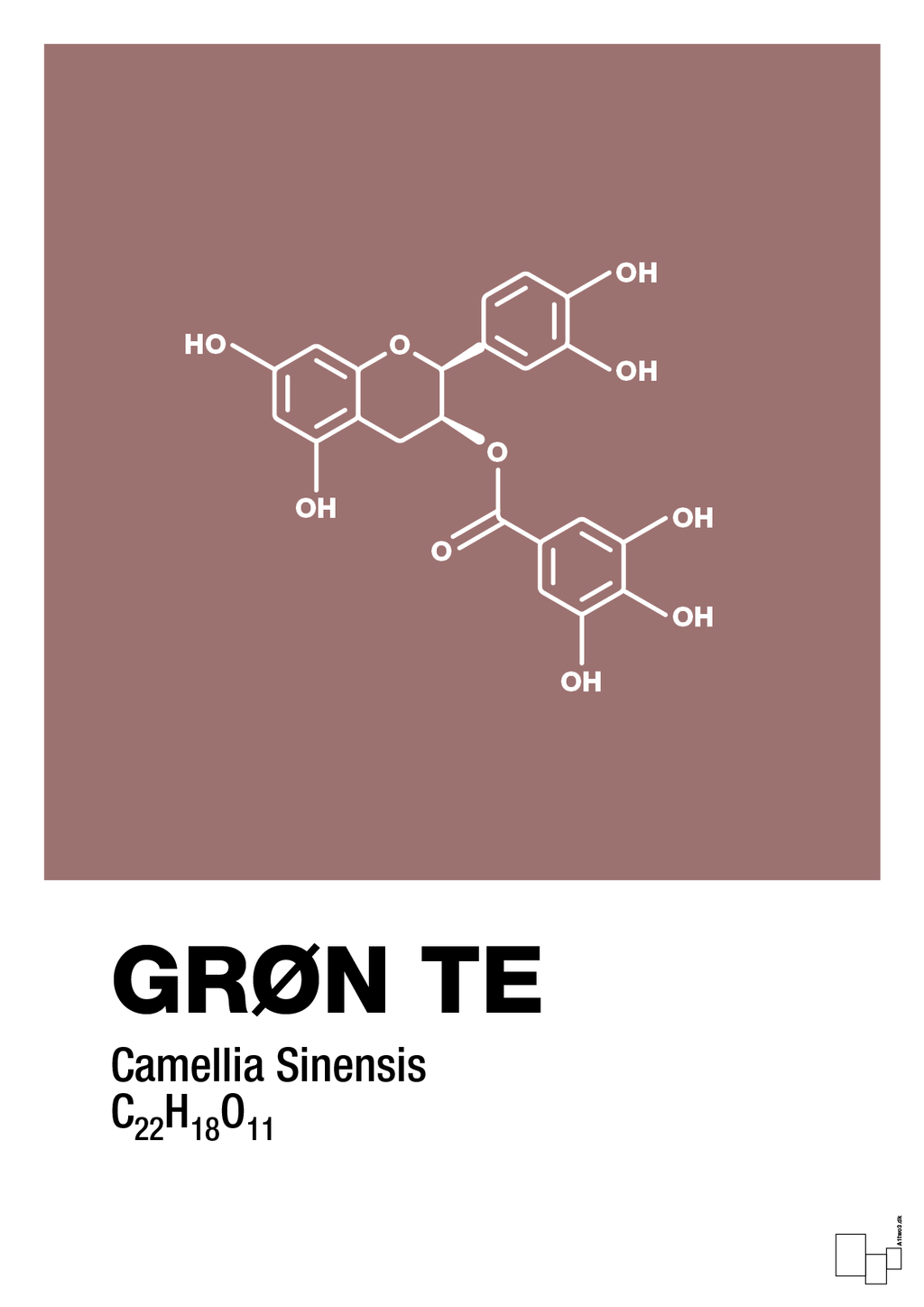 plakat: grøn te - plum-Kemi-A1two3