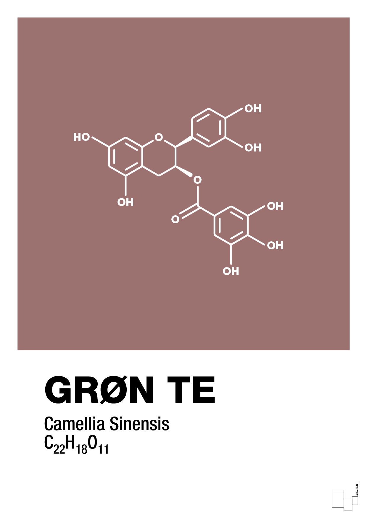 plakat: grøn te - plum-Kemi-A1two3