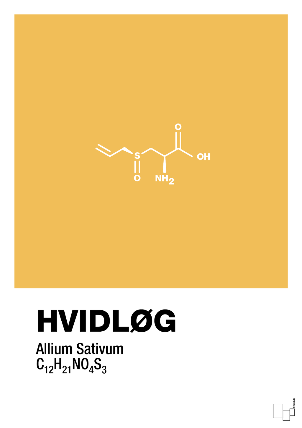 plakat: hvidløg - honeycomb-Kemi-A1two3
