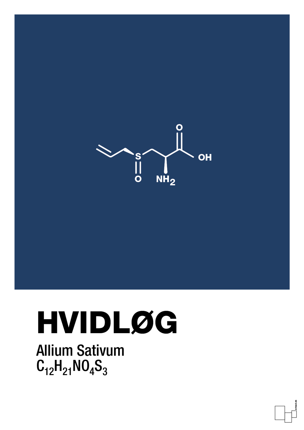 plakat: hvidløg - lapis blue-Kemi-A1two3