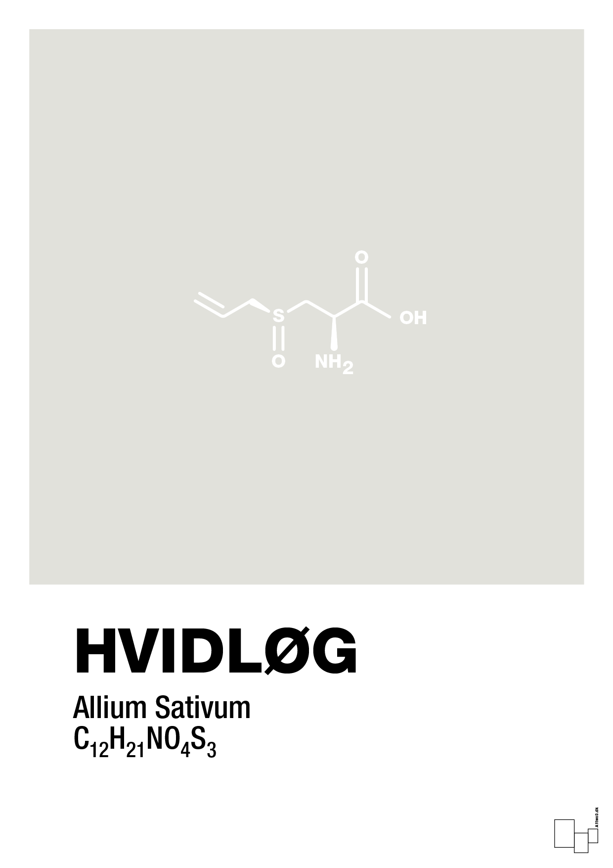 plakat: hvidløg - painters white-Kemi-A1two3