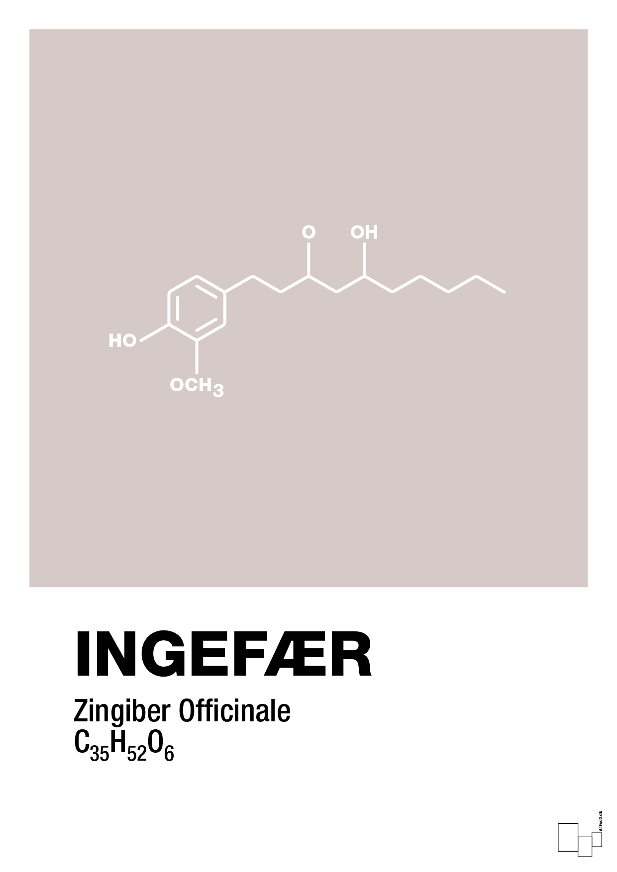 plakat: ingefær - broken beige-Kemi-A1two3