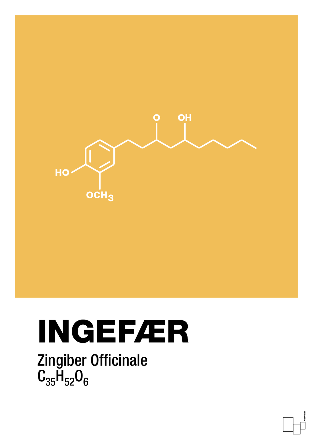 plakat: ingefær - honeycomb-Kemi-A1two3