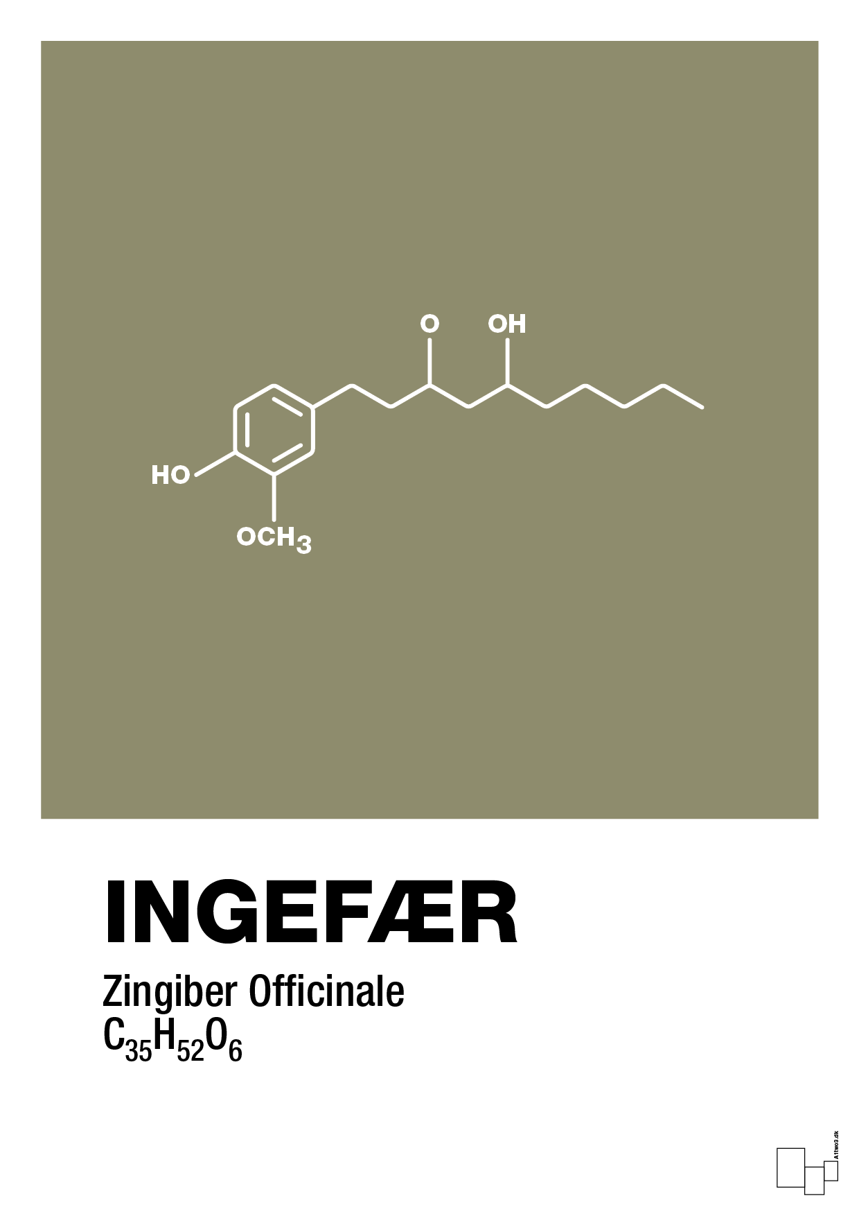 plakat: ingefær - misty forrest-Kemi-A1two3
