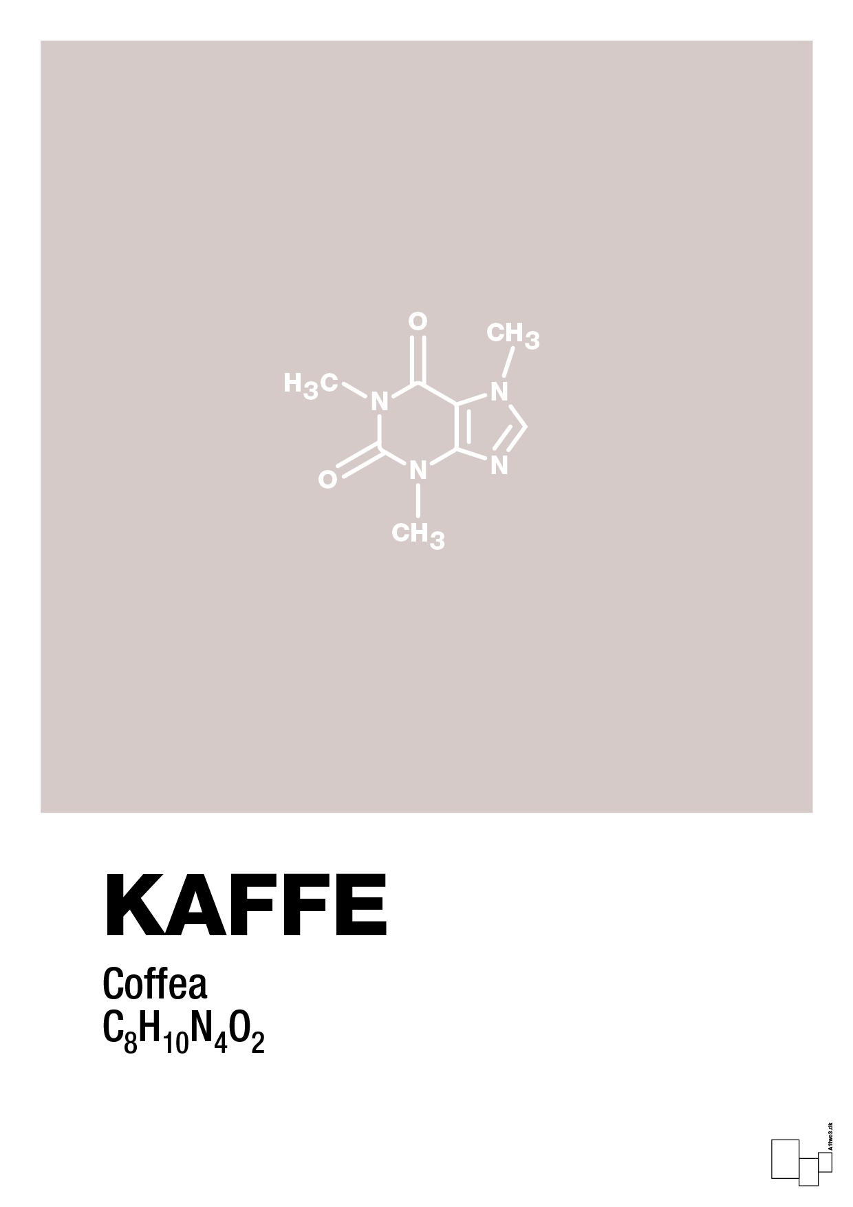 plakat: kaffe - broken beige-Kemi-A1two3