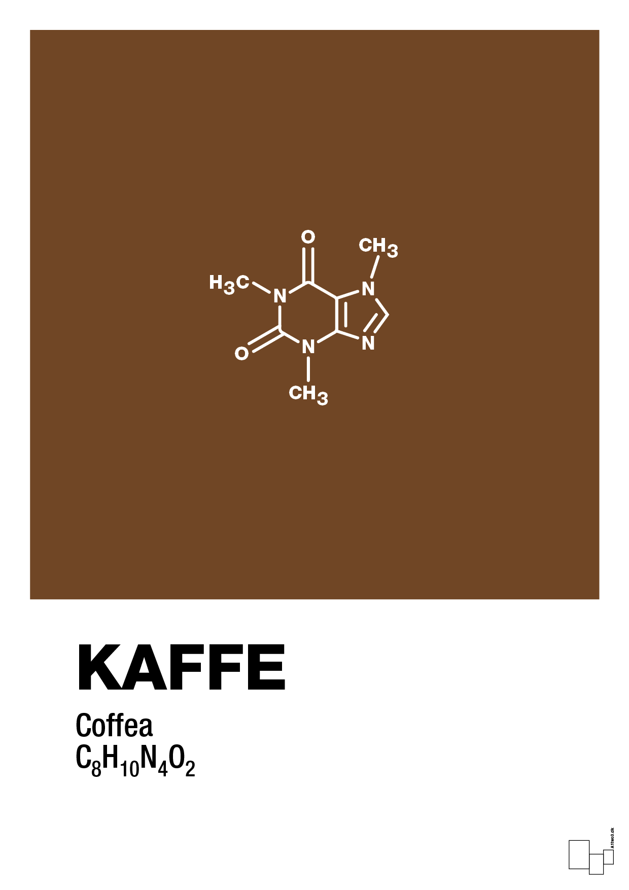 plakat: kaffe - dark brown-Kemi-A1two3