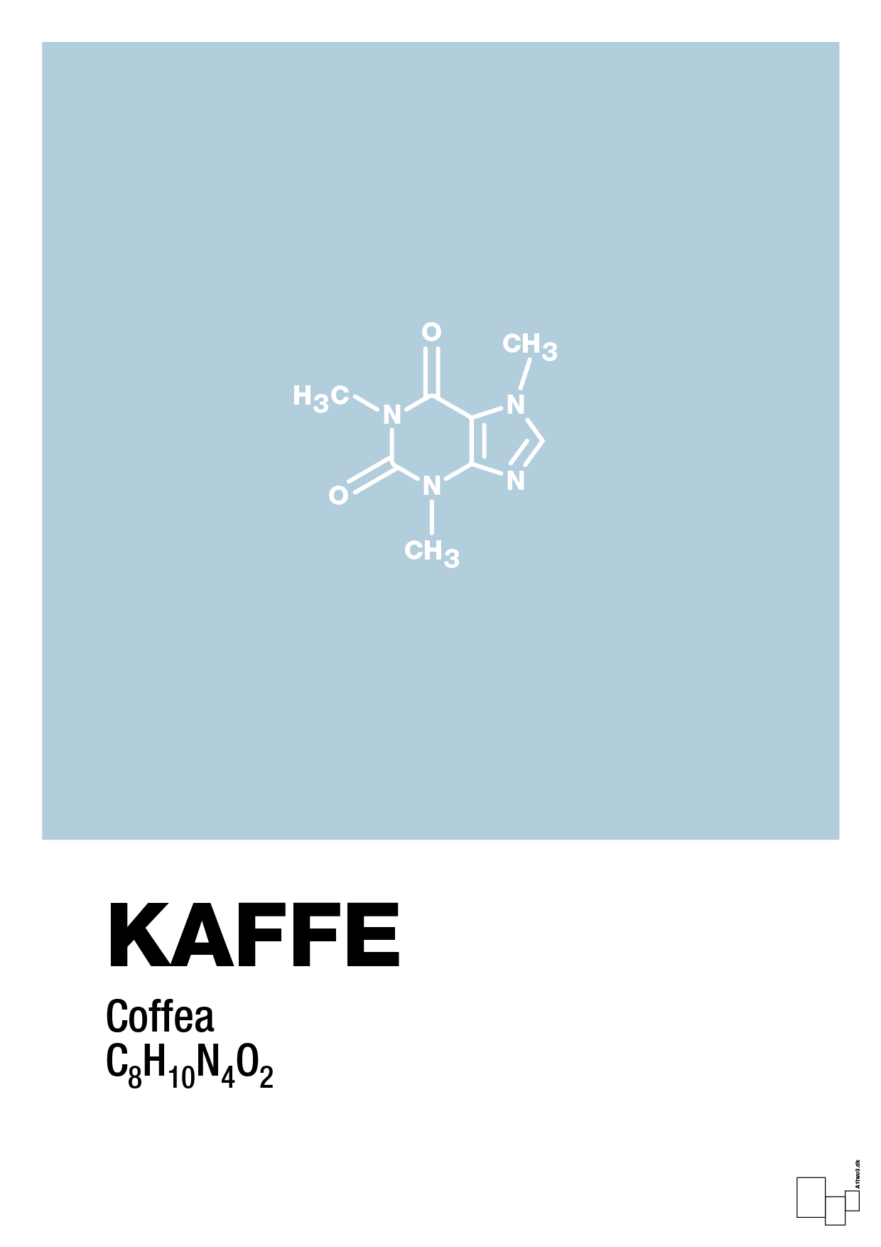 plakat: kaffe - heavenly blue-Kemi-A1two3