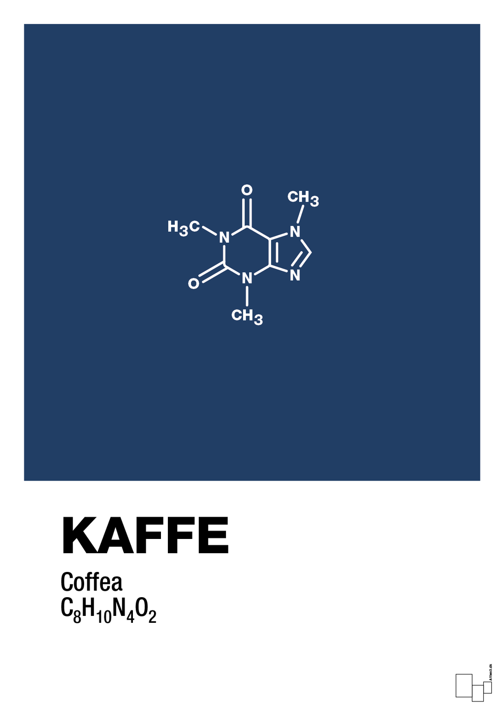 plakat: kaffe - lapis blue-Kemi-A1two3