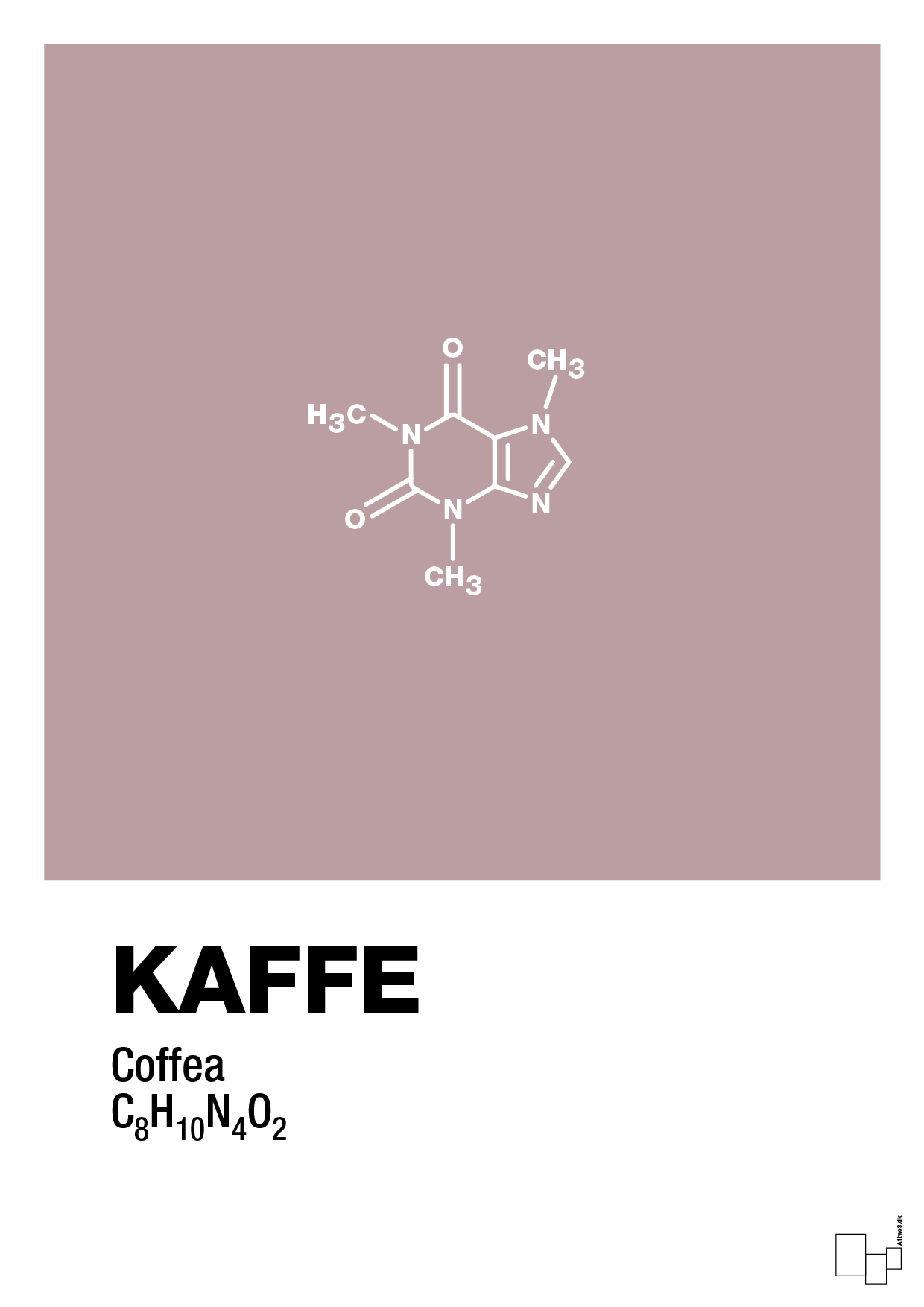 plakat: kaffe - light rose-Kemi-A1two3