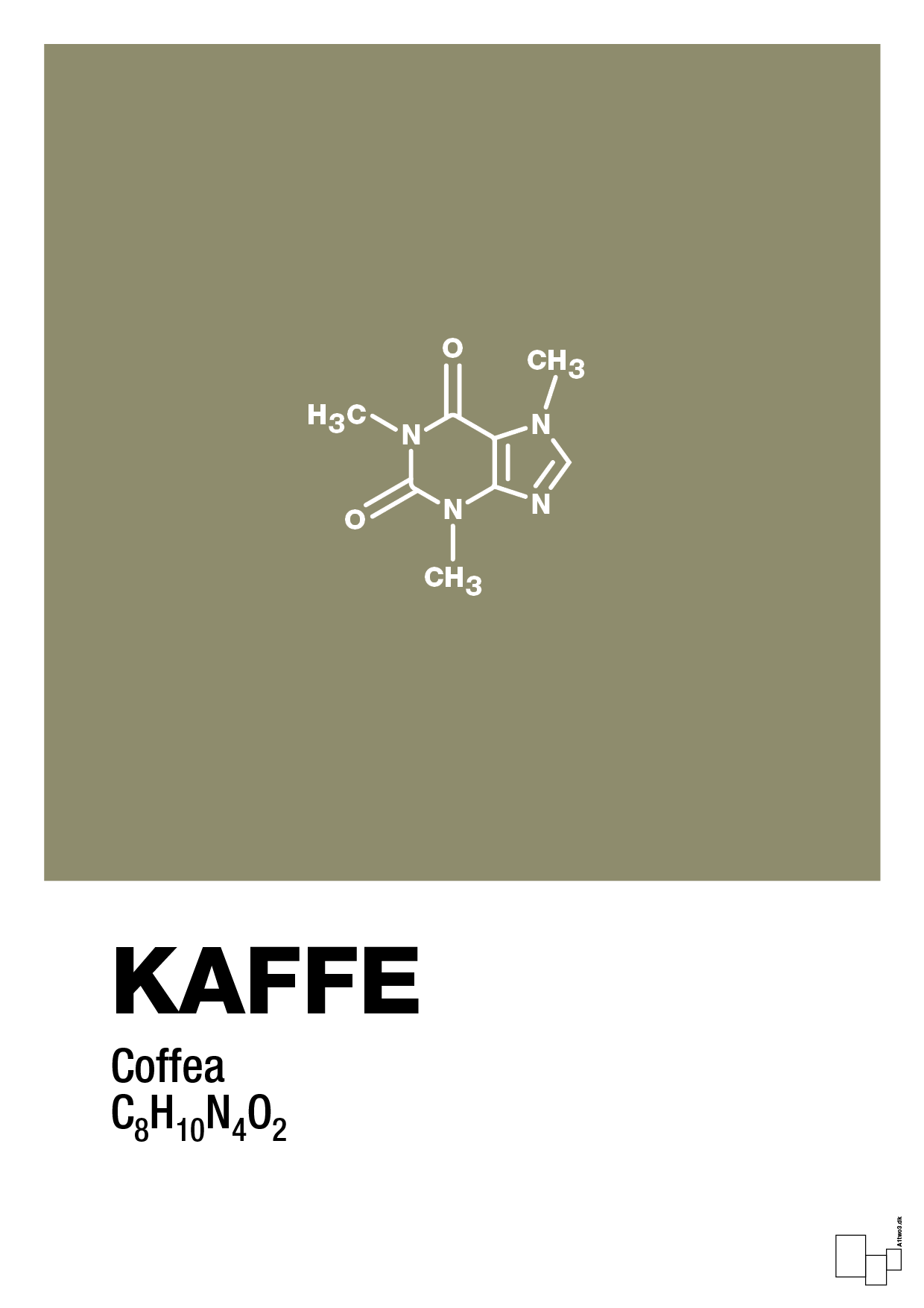plakat: kaffe - misty forrest-Kemi-A1two3