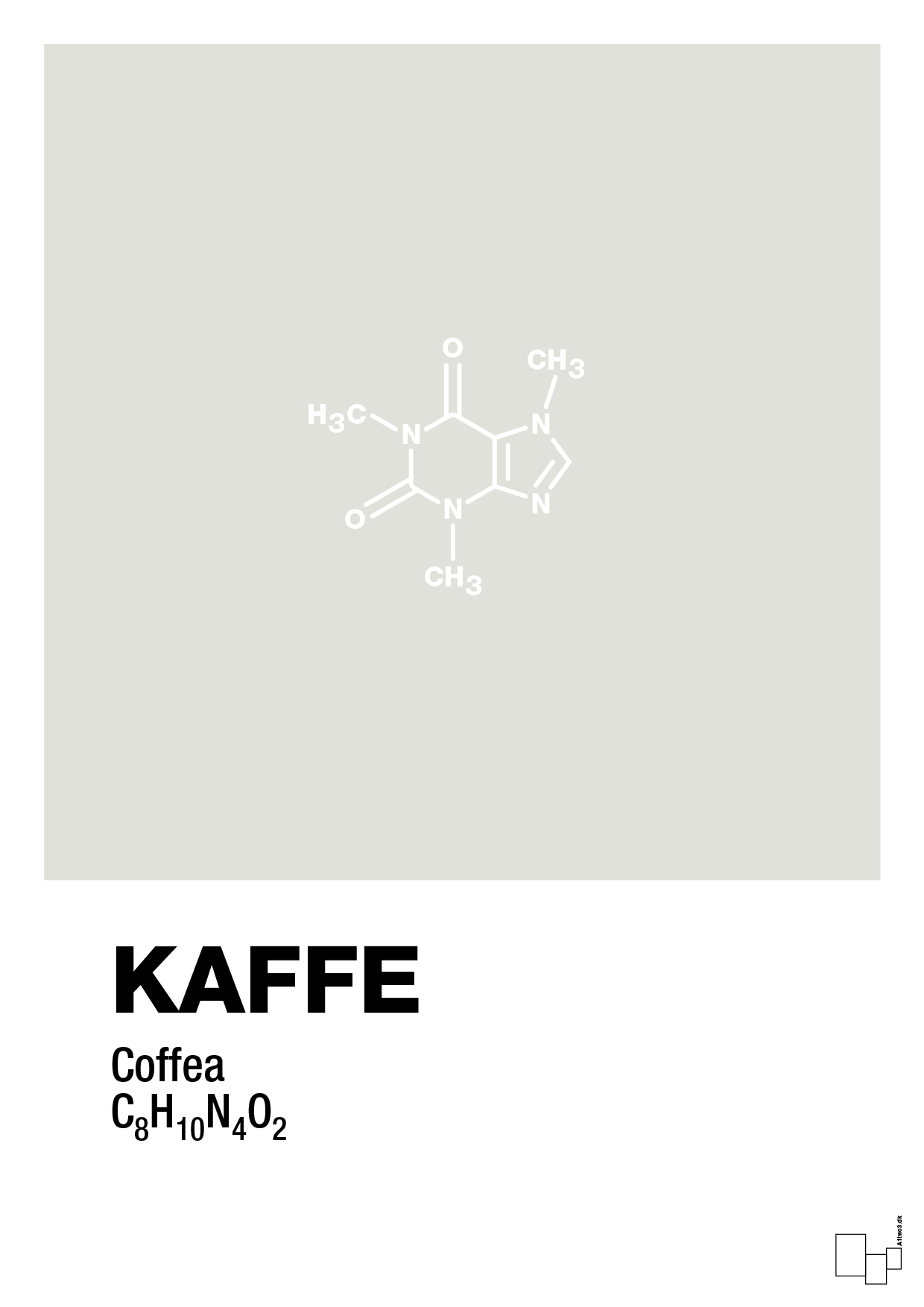 plakat: kaffe - painters white-Kemi-A1two3