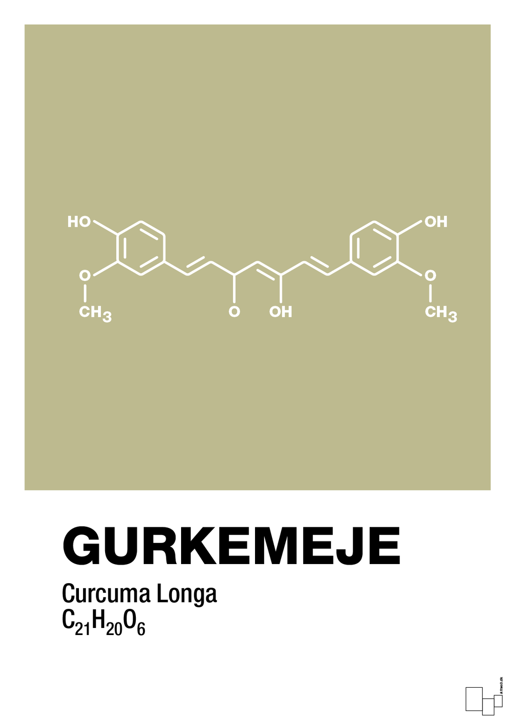 plakat: gurkemeje - back to nature-Kemi-A1two3