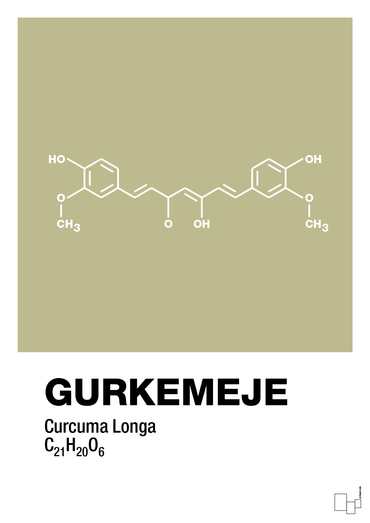 plakat: gurkemeje - back to nature-Kemi-A1two3