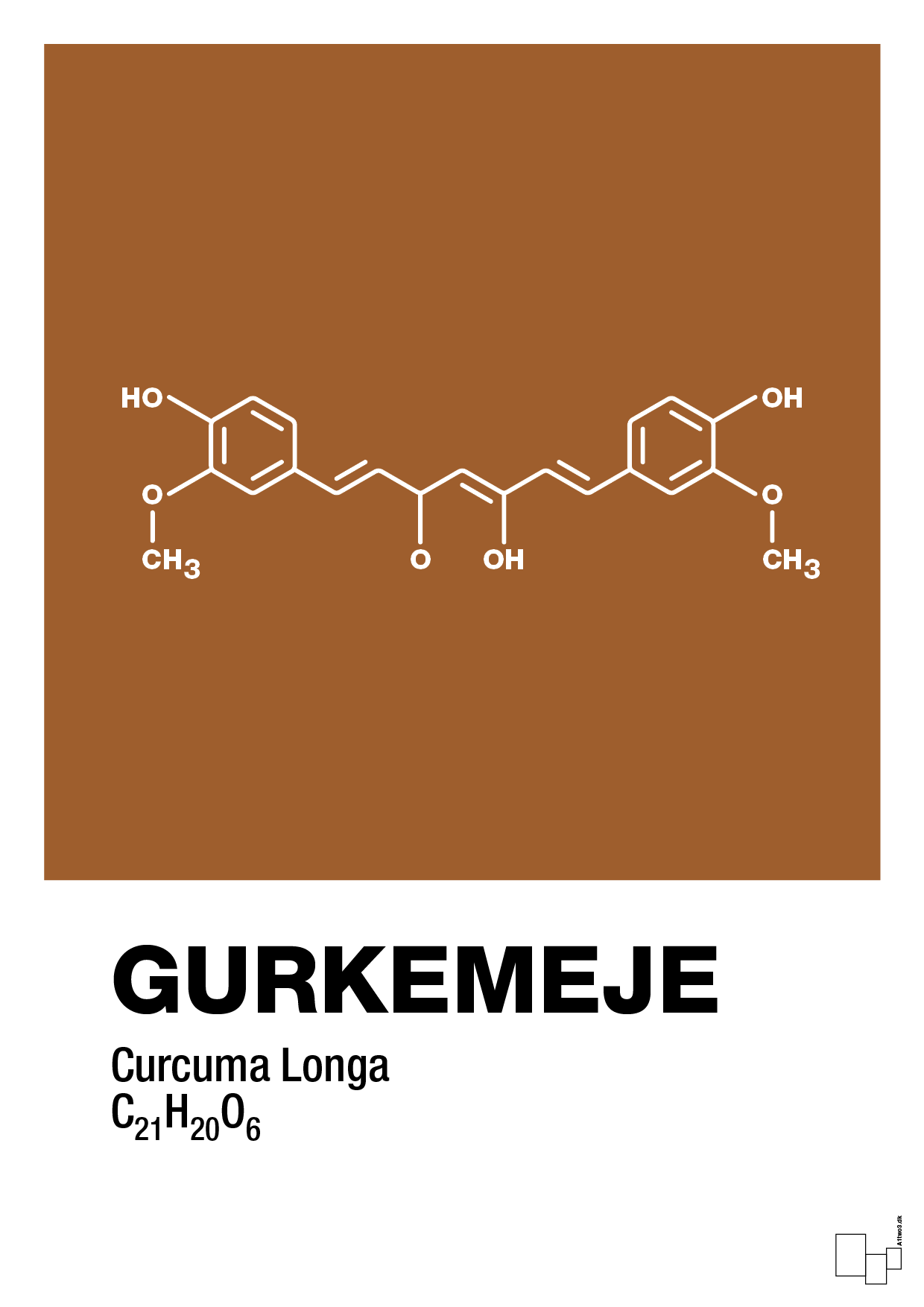 plakat: gurkemeje - cognac-Kemi-A1two3