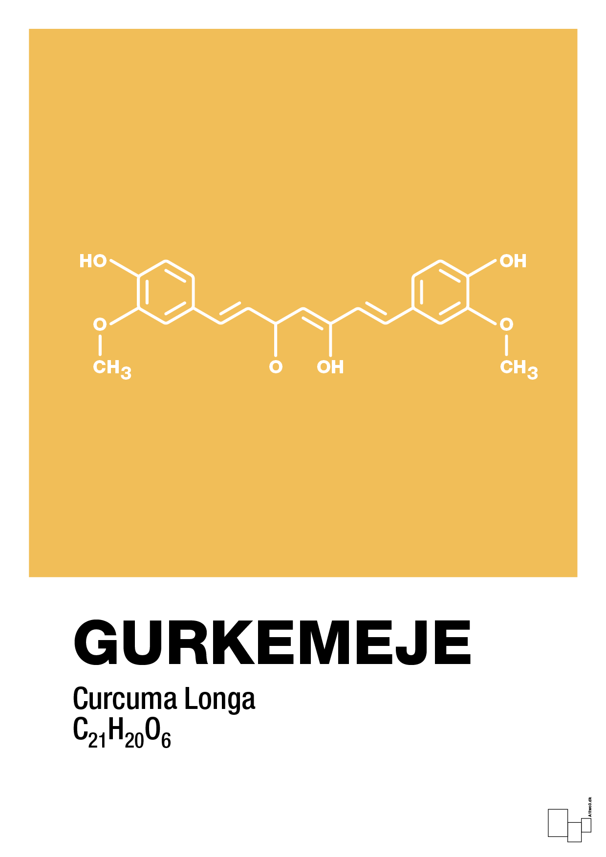 plakat: gurkemeje - honeycomb-Kemi-A1two3