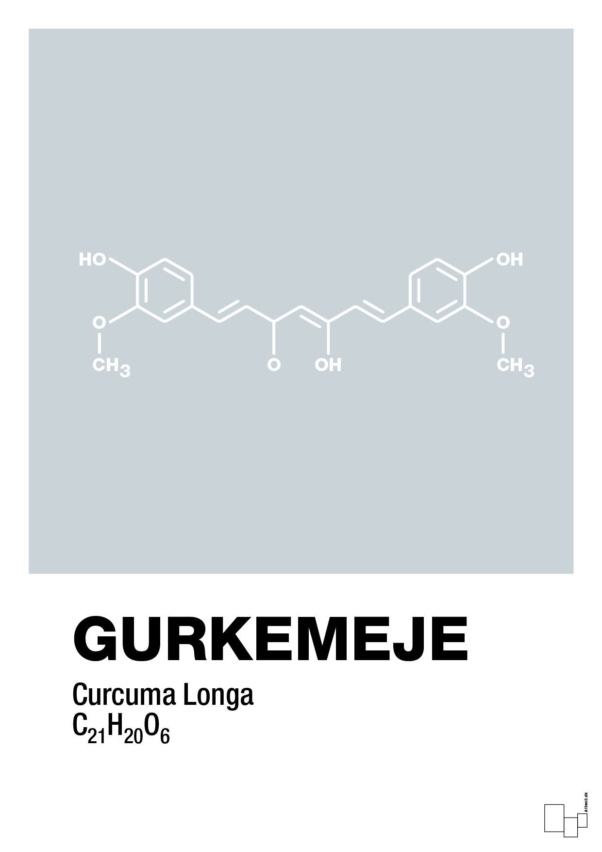 plakat: gurkemeje - light drizzle-Kemi-A1two3