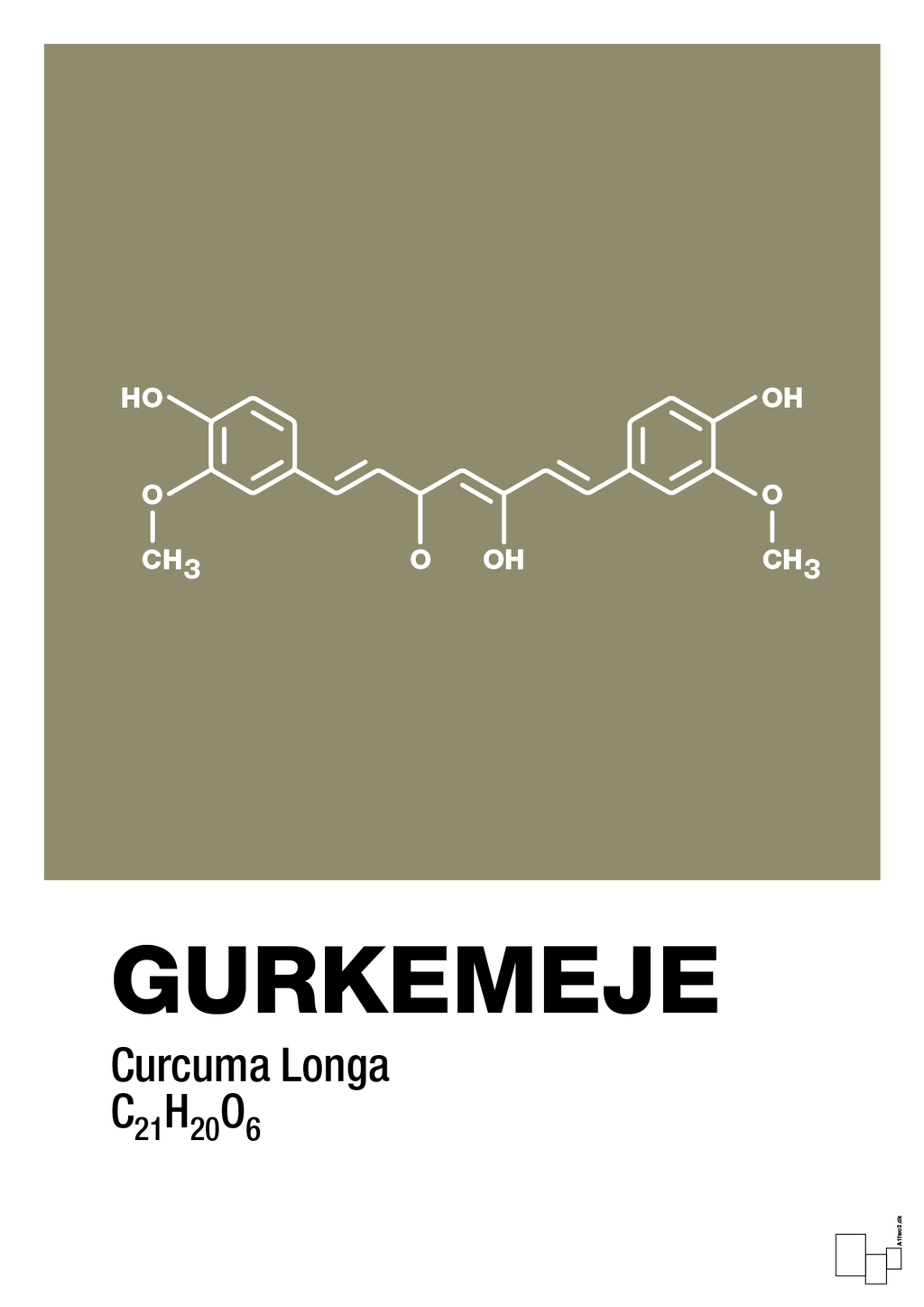 plakat: gurkemeje - misty forrest-Kemi-A1two3