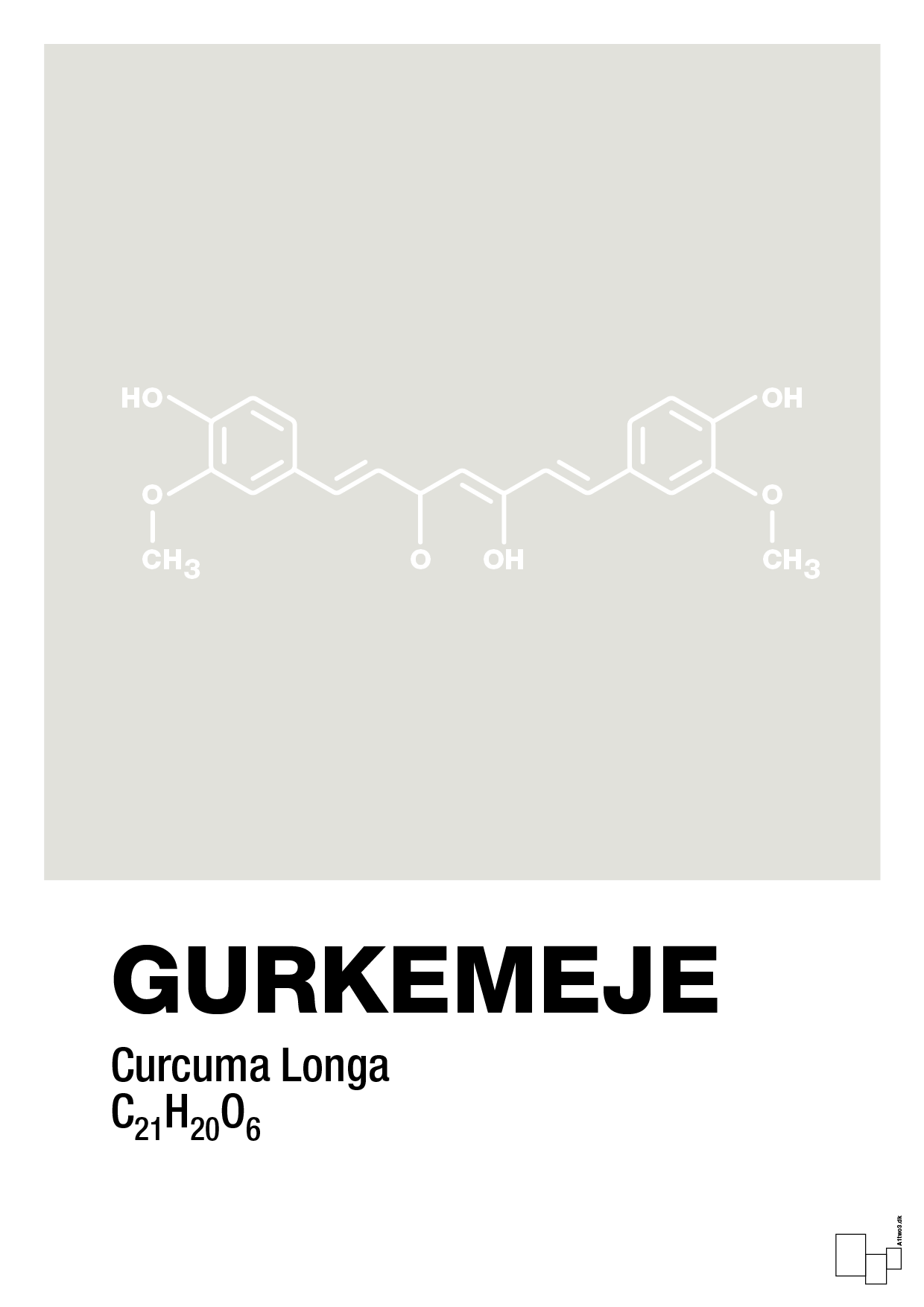 plakat: gurkemeje - painters white-Kemi-A1two3