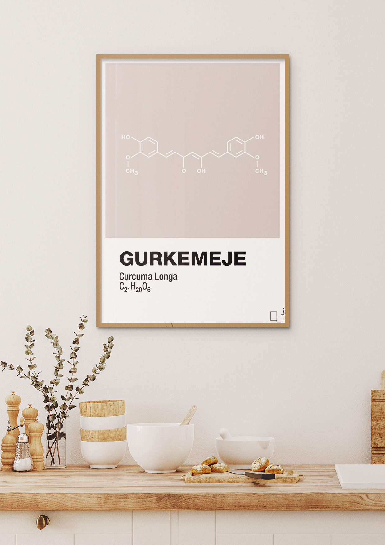 plakat: gurkemeje - graphic charcoal-Kemi-A1two3