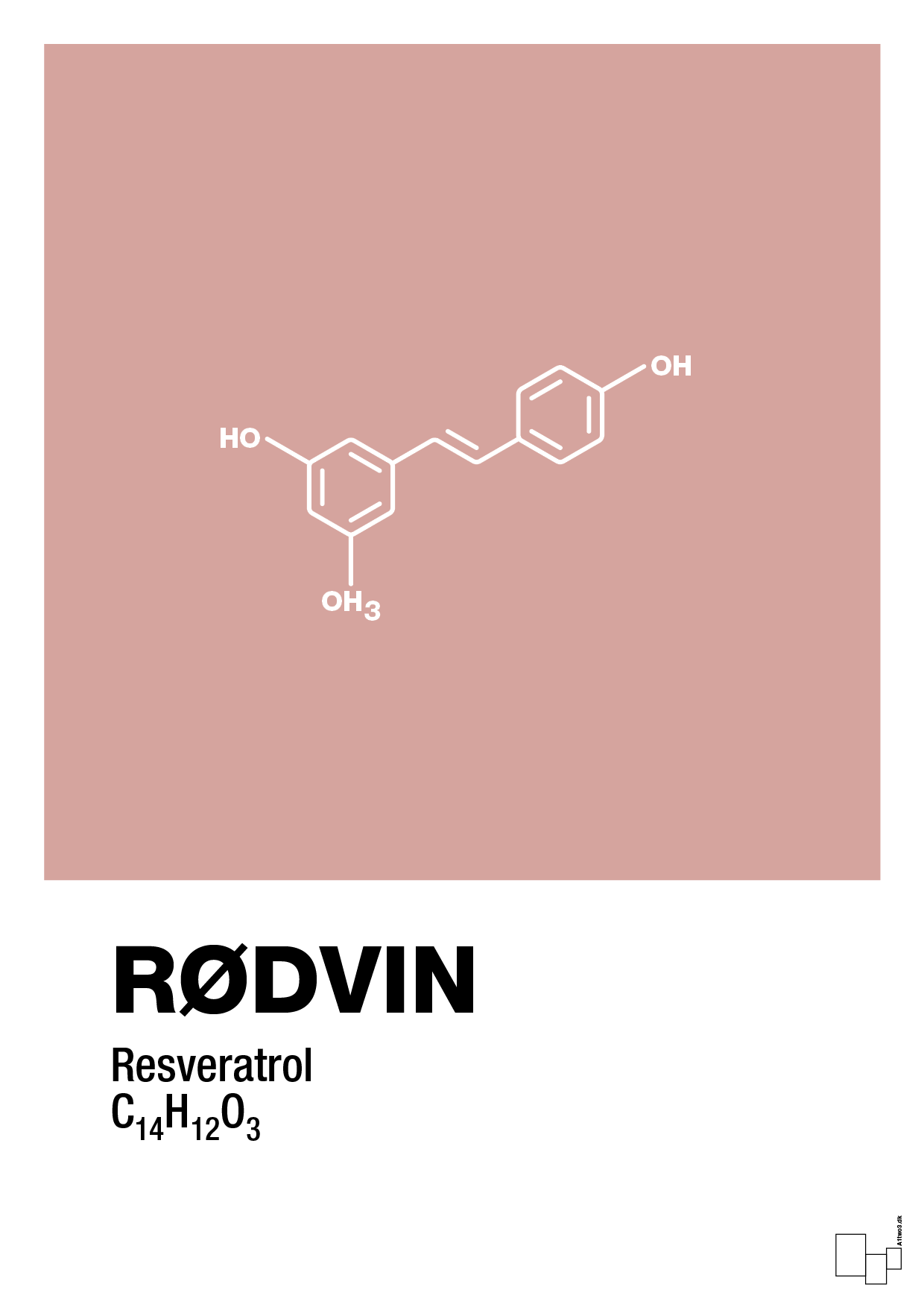 plakat: rødvin - bubble shell-Kemi-A1two3
