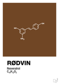 plakat: rødvin - dark brown-Kemi-A1two3