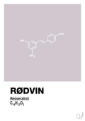 plakat: rødvin - dusty lilac-Kemi-A1two3